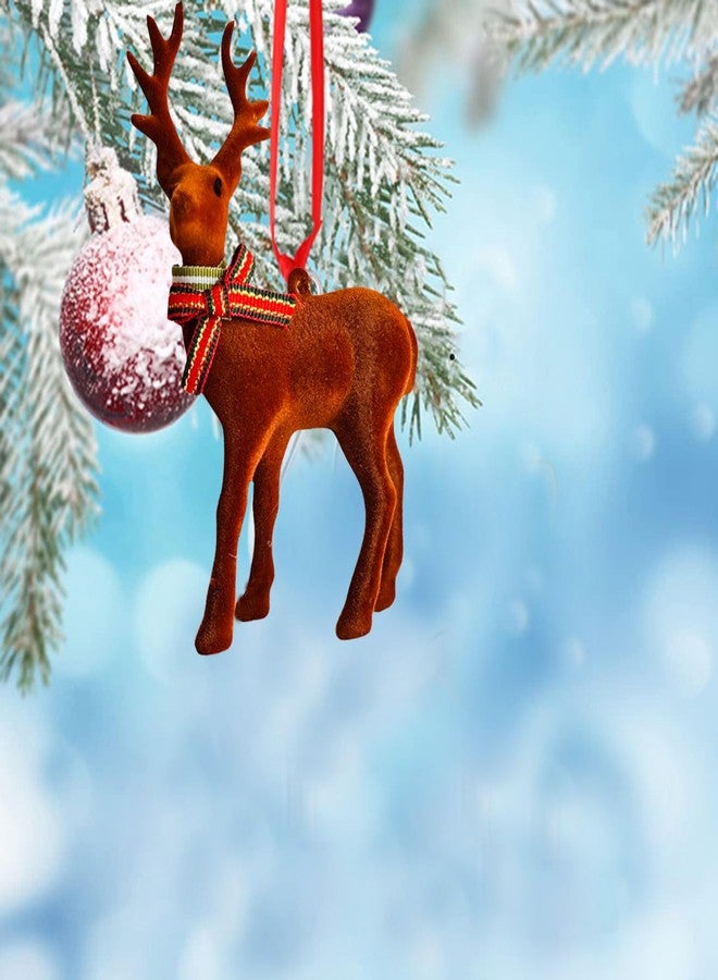 PartyToko 3pcs Cute Christmas Reindeer Christmas Tabletop Decorations Xmas Centerpiece, Rustic Reindeer Sign Standing Elk Decor for ChristmasHome Shelf (Brown),Decorative Xmas Elk for Party Holiday - Image 5